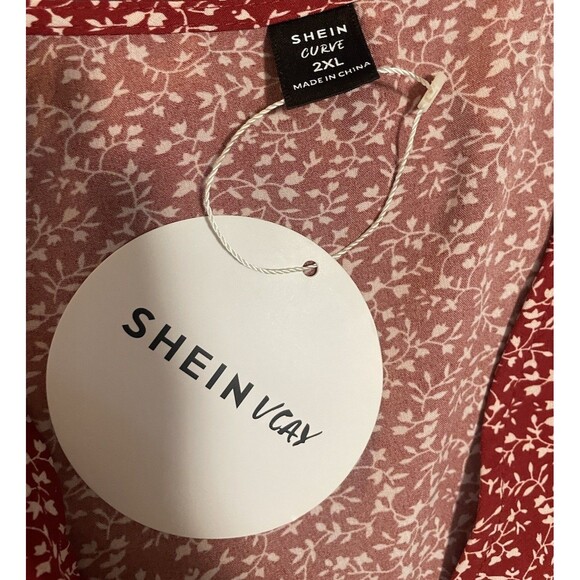 SHEIN CURVE VCAY Ditsy Floral Print Sleeveless Dress 2XL - Picture 3 of 5